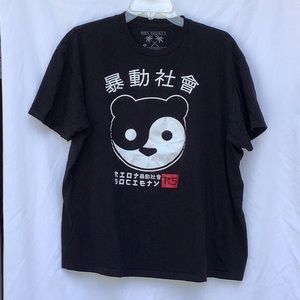 RIOT SOCIETY BLACK PANDA T SHIRT SIZE XL